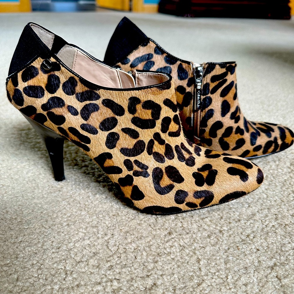 Calvin Klein Leopard Print Booties. Size 8 - image 1